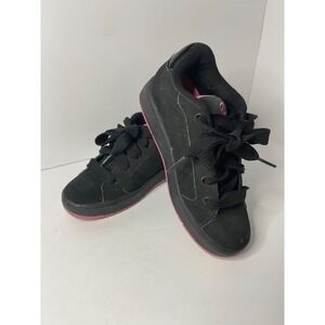 Heelys Women's Black/Pink 7229 Suede Roller Skate Lace up Shoes Size 5 G8